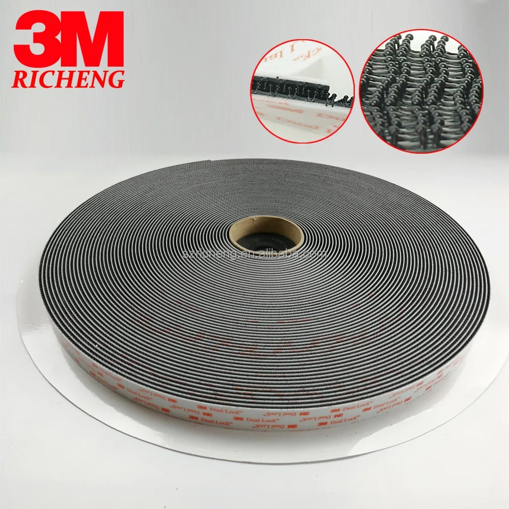 3M Hook and Loop Repeatable Fastener Black Tape SJ3550 Dual Lock Tape