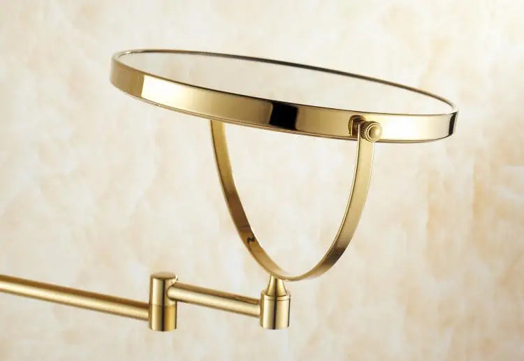 Luxury Shower Bathroom Accessories Set, Towel Ring, Paper Holder, Coat Hook, Toilet Brush, Polished Gold, Bath Hardware