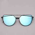 NEW  Stevvex Designer Cat eye Sunglasses For Women and Ladies in Vintage Metal Reflective Glasse Mirror Retro Oculos De Sol Gafas Style With UV 400 Protection