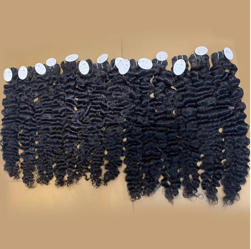 Wholesale  Virgin Cuticle Aligned Natural Raw Hair, Vietnamese Burmese Curly Raw Human Hair Bundles