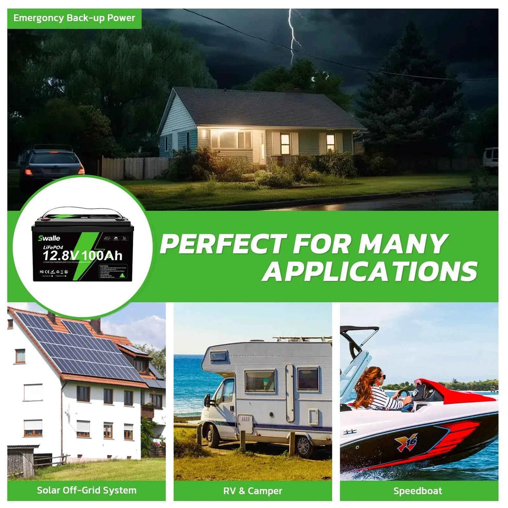 12V 24V 48V 60V Lithium Ion Solar Battery Packs with Bluetooth 6000 Cycles Lifepo4 Golf Cart BMS 100Ah 200Ah