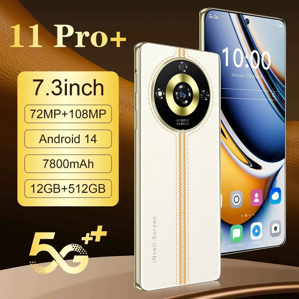Original 11 Pro+ 5G 16GB+1TB 200MP Rear Camera 6.7 Inch Real UI 4 French LTE Mobile Phone 5G 11 Pro Plus Real Mobile Phones