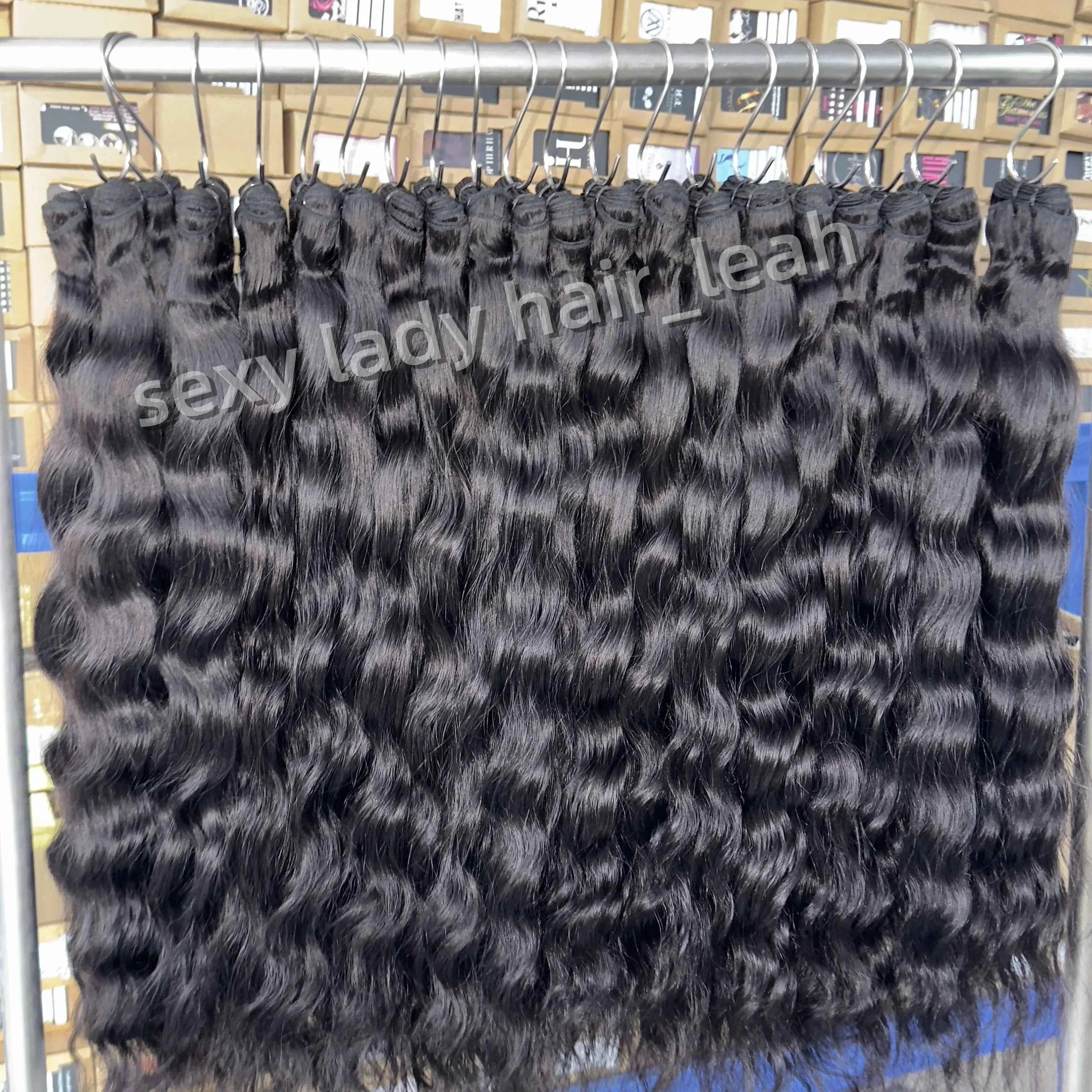 100% Unprocessed Raw Human Curly Hair Extensions Raw Wave Weft Bundles Vietnamese Burmese Curly for Party