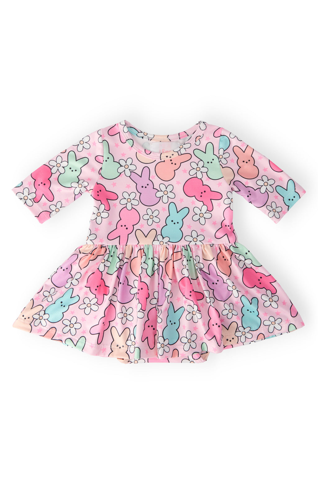 Hangin with My Peeps 3/4 Sleeve Twirl Bodysuit