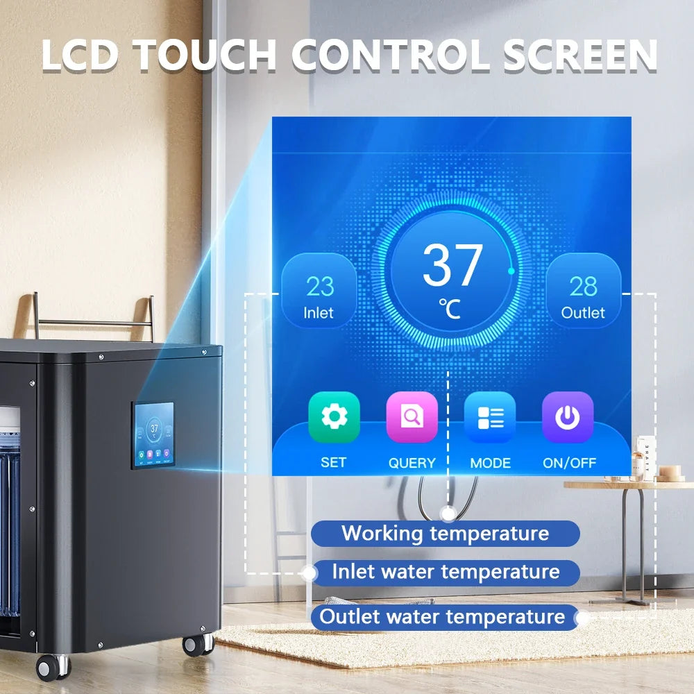US. Local Warehouse Electric Water Chiller Wifi Remote Timer Water Ice Chiller Mini Pump Filter Ice Bath Cold Plunge Chiller