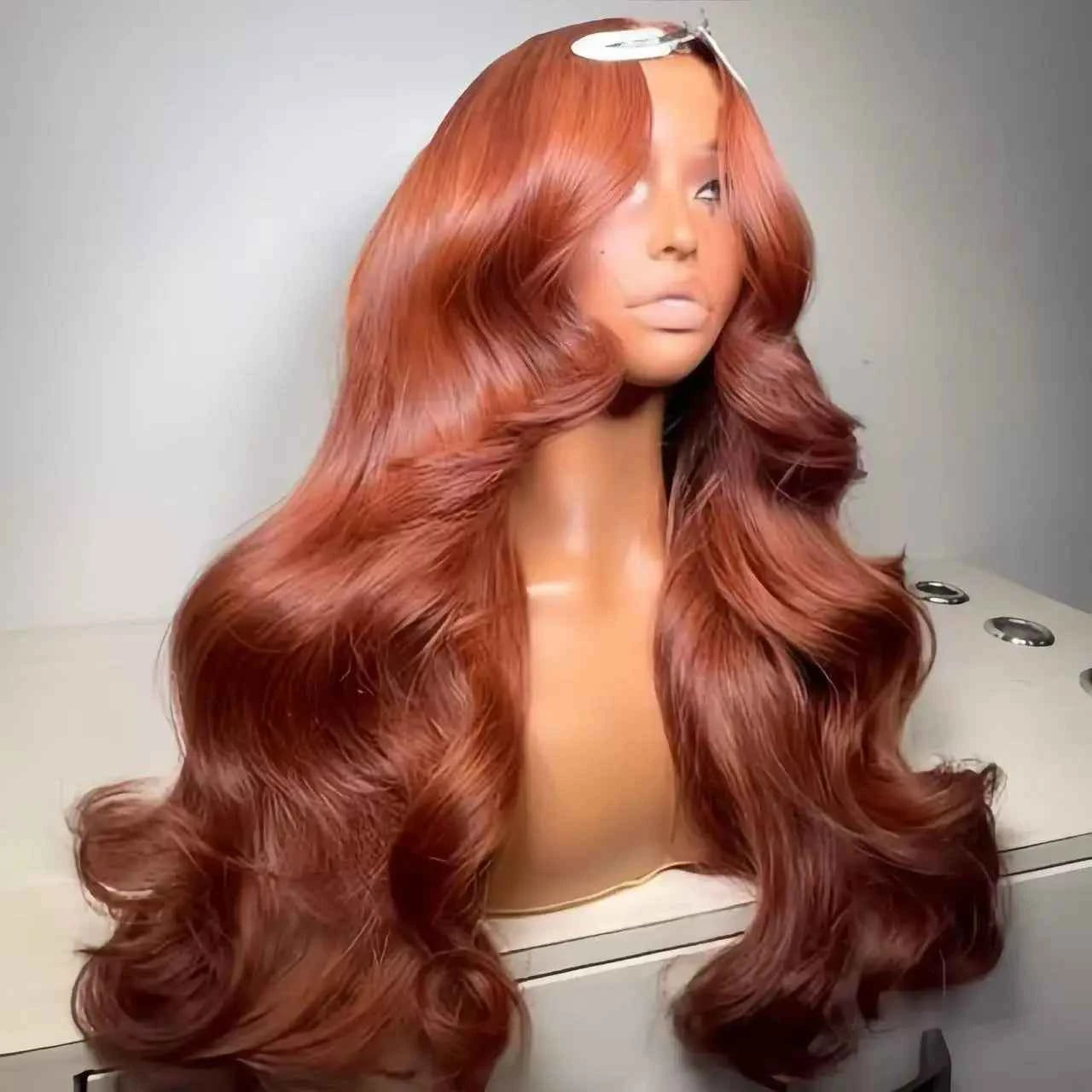 Pre Plucked Raw Brazilian ReddishBrown Body Wave 13x4 HD Glueless Lace Front Wig Human Hair Lace Frontal Wigs for Black Women