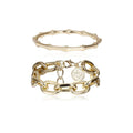 Luxury Modern New Gold Color Metal Chain Link Creative Bamboo Bracelet Bangle 2020 New Fashion Punk Bangle Bracelet Women Set