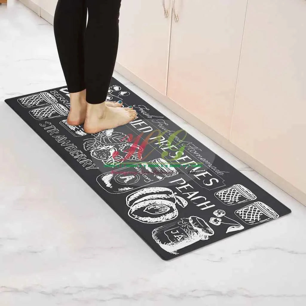 Non Slip Washable Absorbent Kitchen Mats Woven Runner Rugs for Laundry Room Hallway and Kitchen Use
