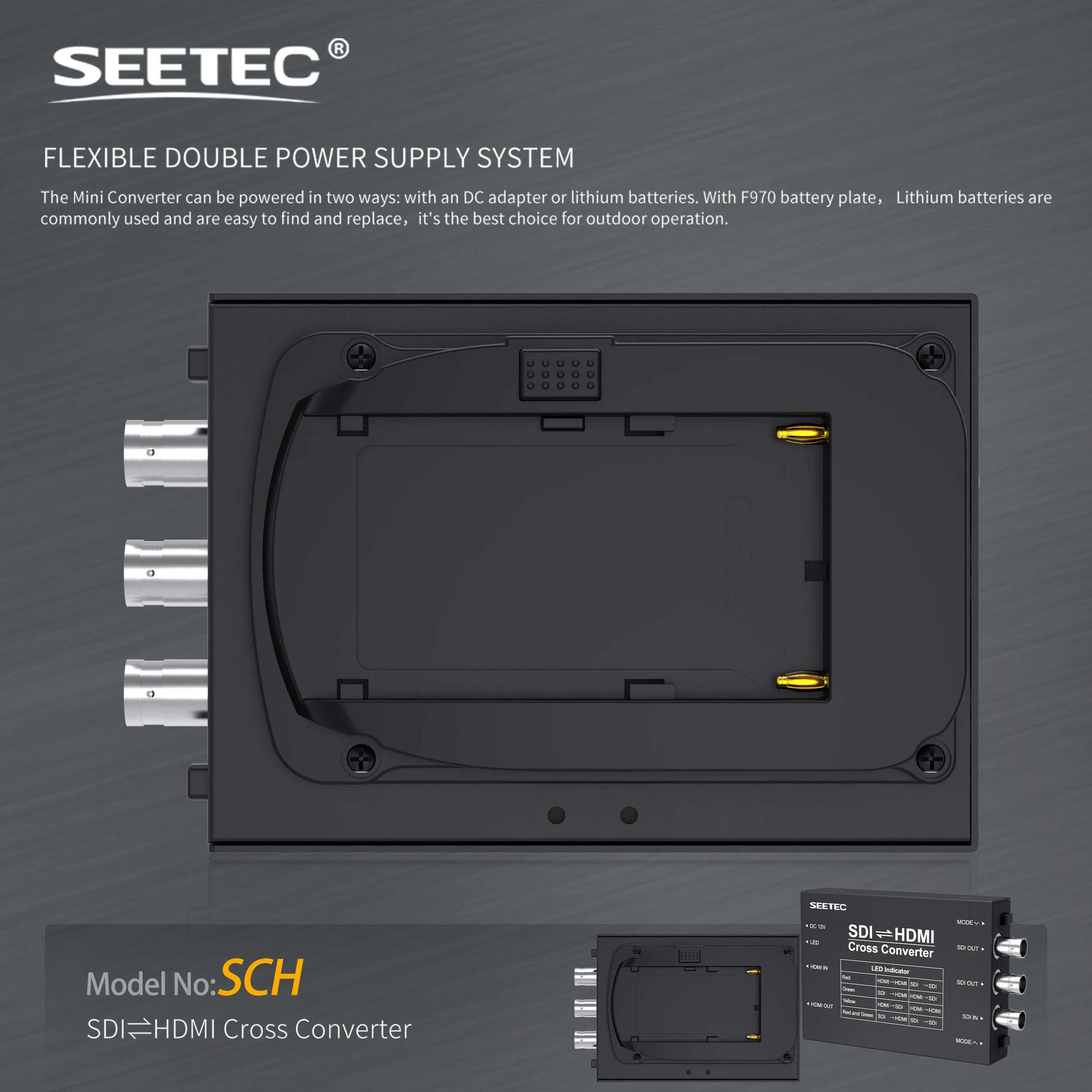 SEETEC SDI/HDMI Cross Converter Broadcast Converters Design Broadcast Quality Use Anywhere SDI to HDMI and HDMI to SDI Multiple