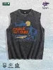 Charlie Don't Surf Graphic Washed Vest US Warehouse 3 Colors Cotton Tank