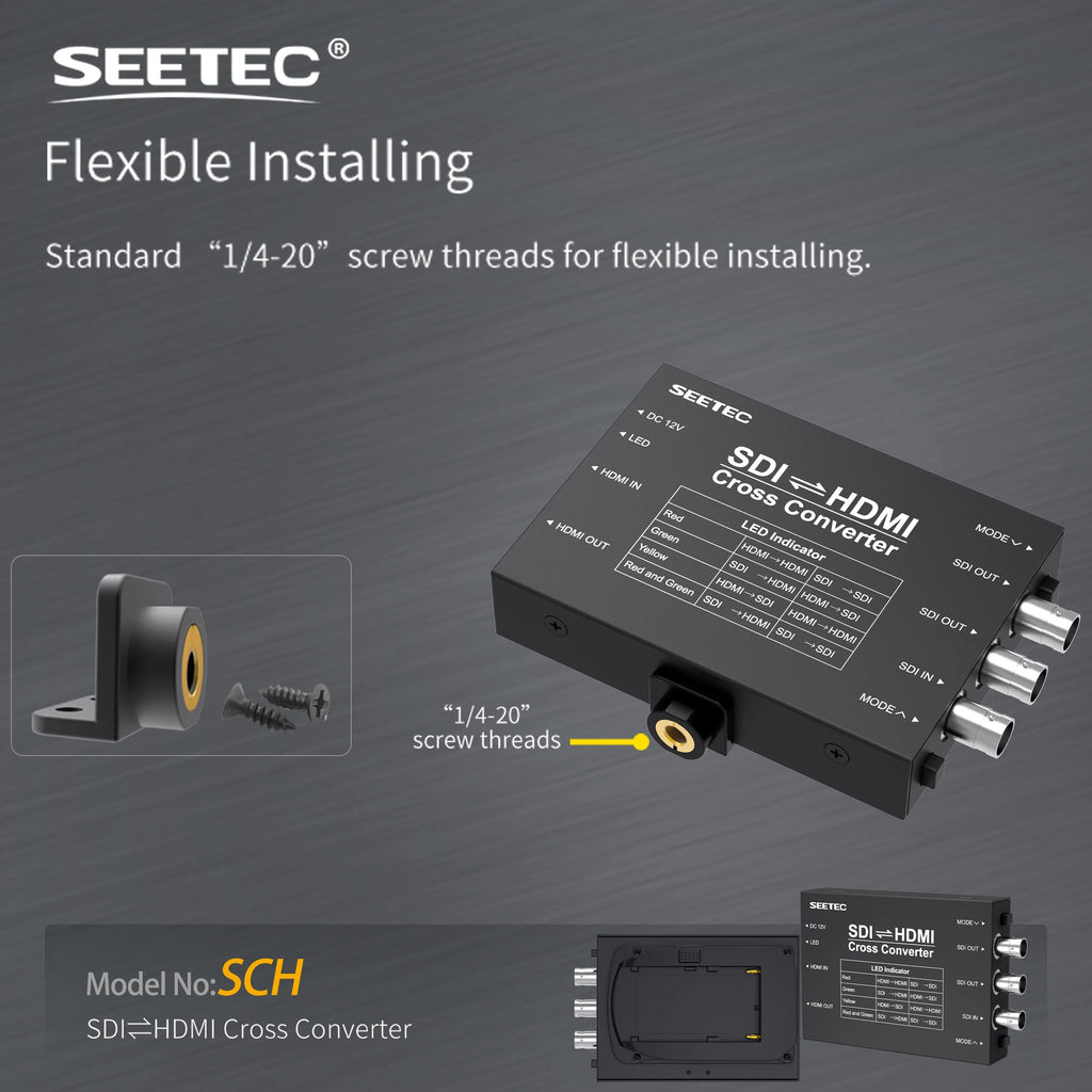 SEETEC SDI/HDMI Cross Converter Broadcast Converters Design Broadcast Quality Use Anywhere SDI to HDMI and HDMI to SDI Multiple