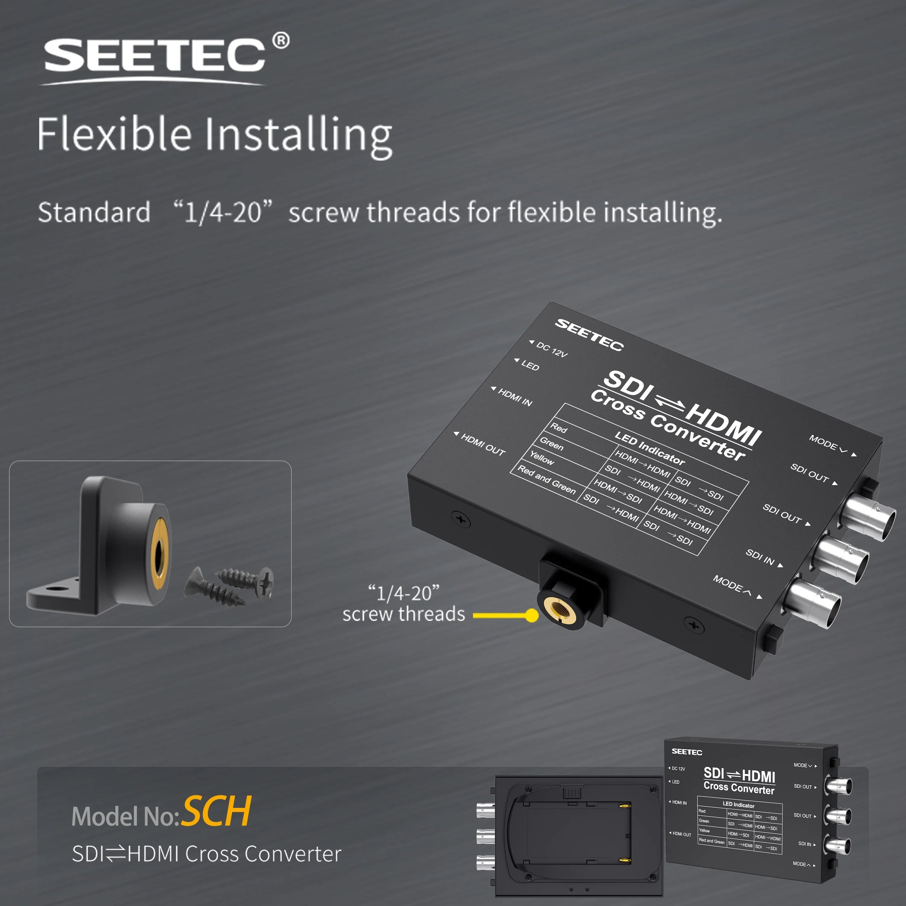 SEETEC SDI/HDMI Cross Converter Broadcast Converters Design Broadcast Quality Use Anywhere SDI to HDMI and HDMI to SDI Multiple