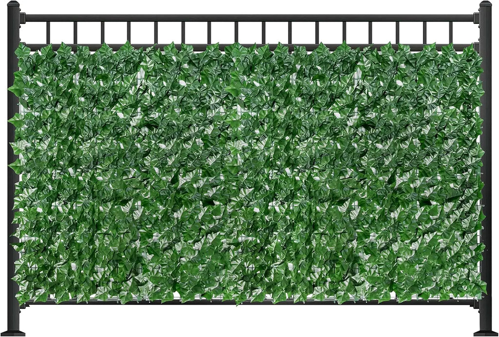JS UV-Anti Plastic Ivy Leaves Vines Privacy Fence Screen Artificial Grass Wall for Outdoor Decor