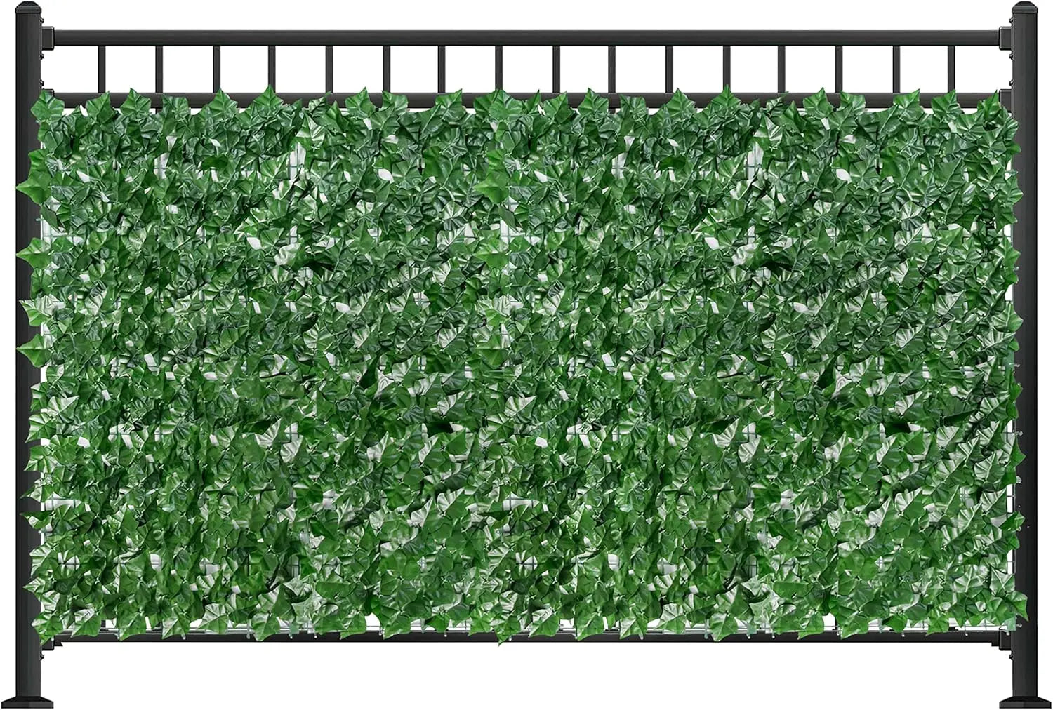 JS UV-Anti Plastic Ivy Leaves Vines Privacy Fence Screen Artificial Grass Wall for Outdoor Decor
