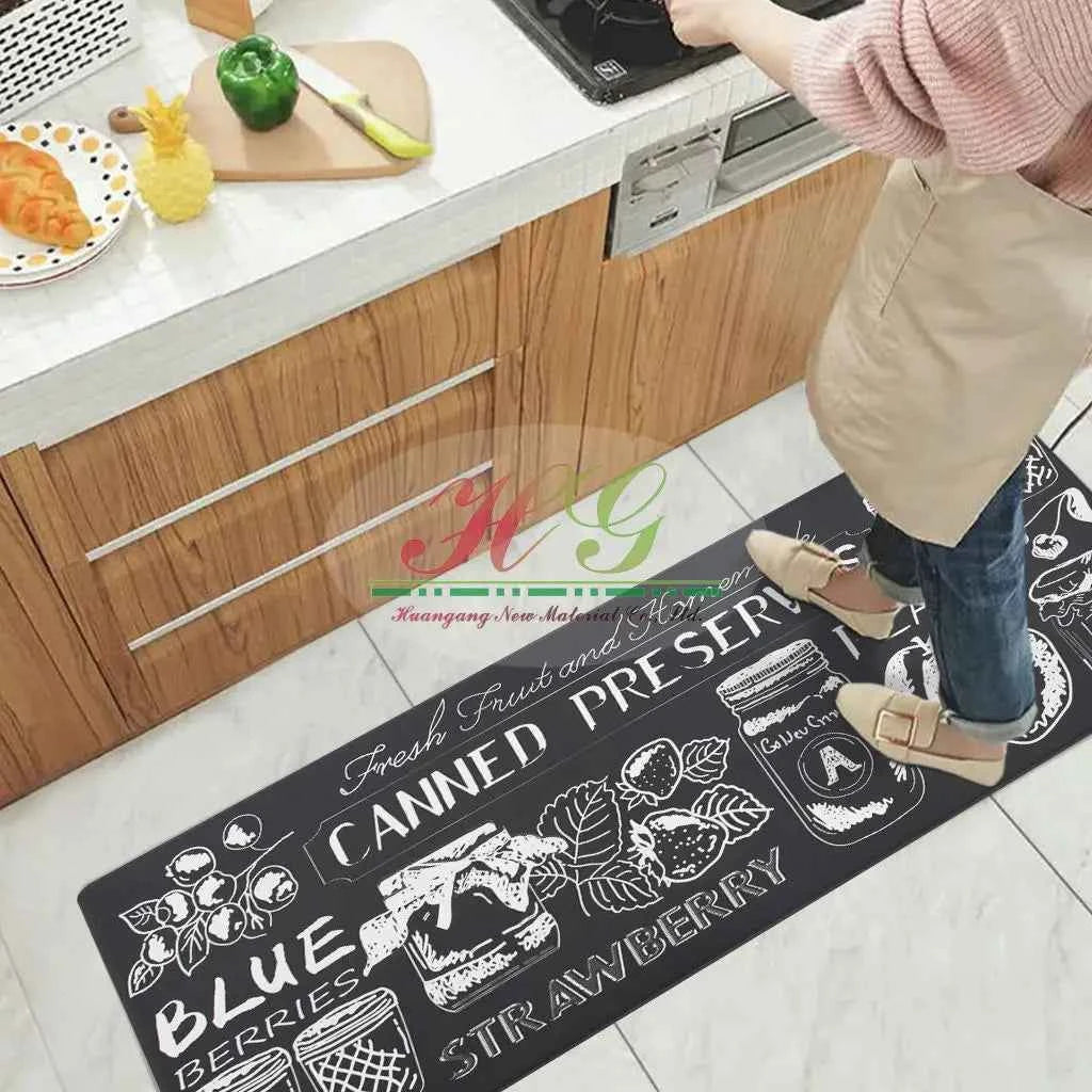 Non Slip Washable Absorbent Kitchen Mats Woven Runner Rugs for Laundry Room Hallway and Kitchen Use