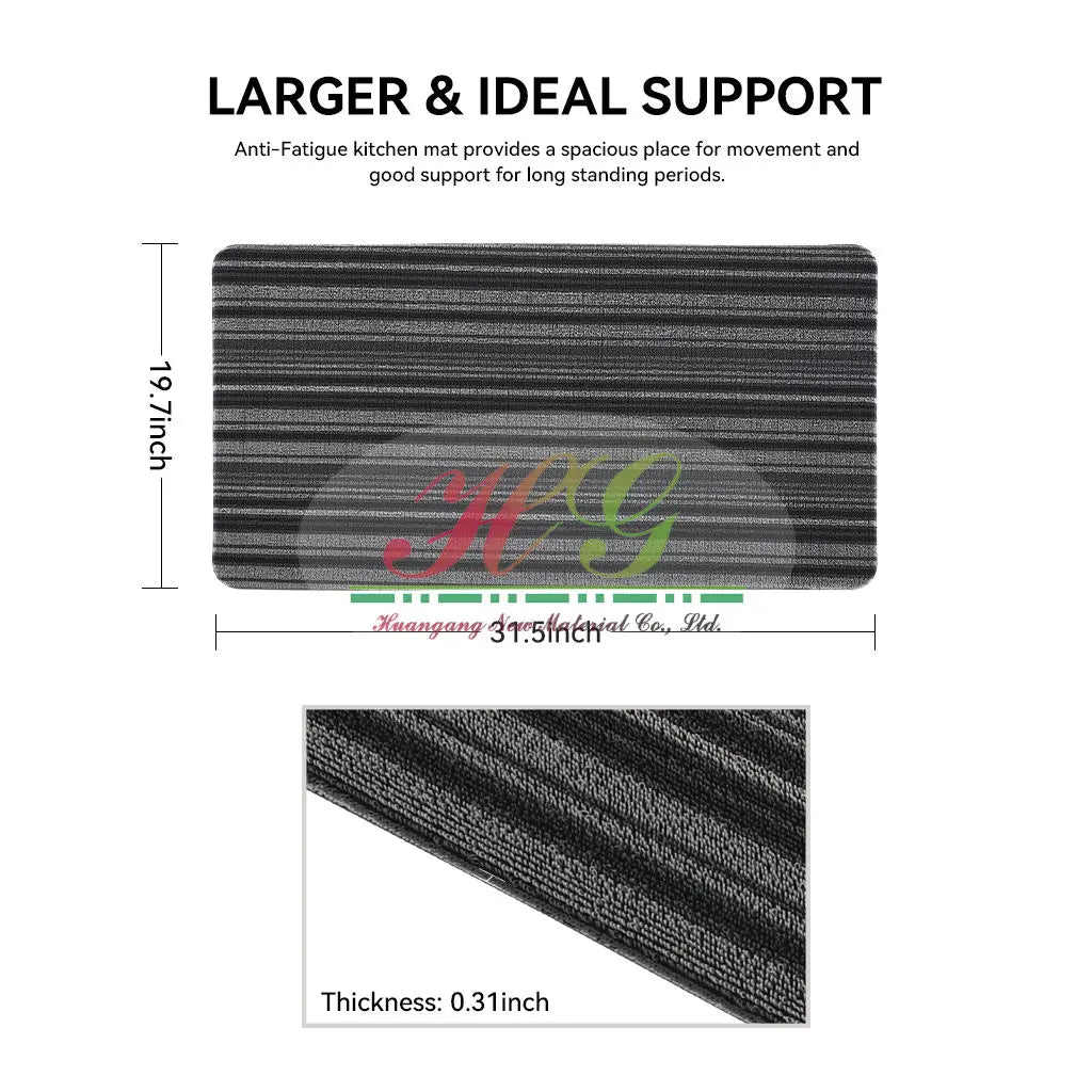 Wholesale PVC Anti Fatigue Kitchen Floor Mat Waterproof Non Slip Coral Velvet Washable Rug