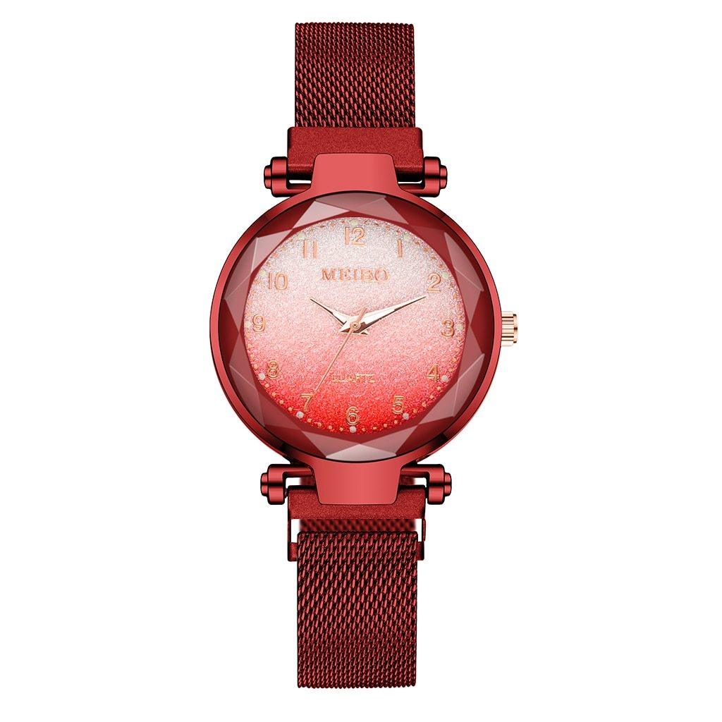 Women Magnet Buckle Gradient Color Watches Luxury Ladies Fashion Female Wristwatches For Gift Clock For Women and Girls