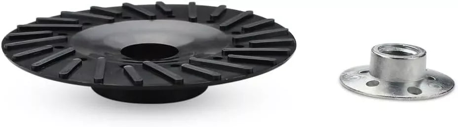 US Local Stock Ships in 24H Free Shipping USA 1 Pack - 4-1/2" X 5/8"-11 Resin Fiber Disc Backing Pad with Lock Nut for Grinder