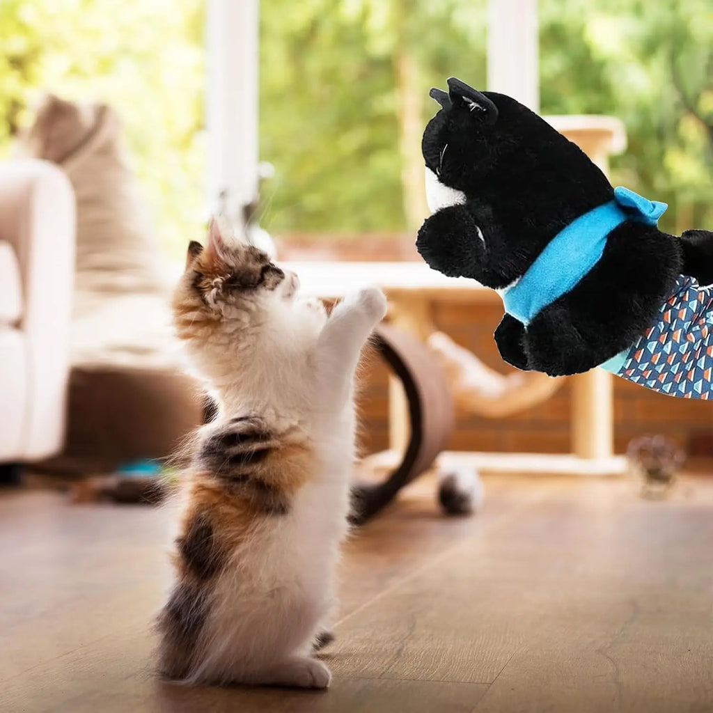 Cats Puppet Wrestler, Cat Wrestling Toy Puppet, Cat Antarcking Wrestler Glove, Hand Puppet with Tough Padding