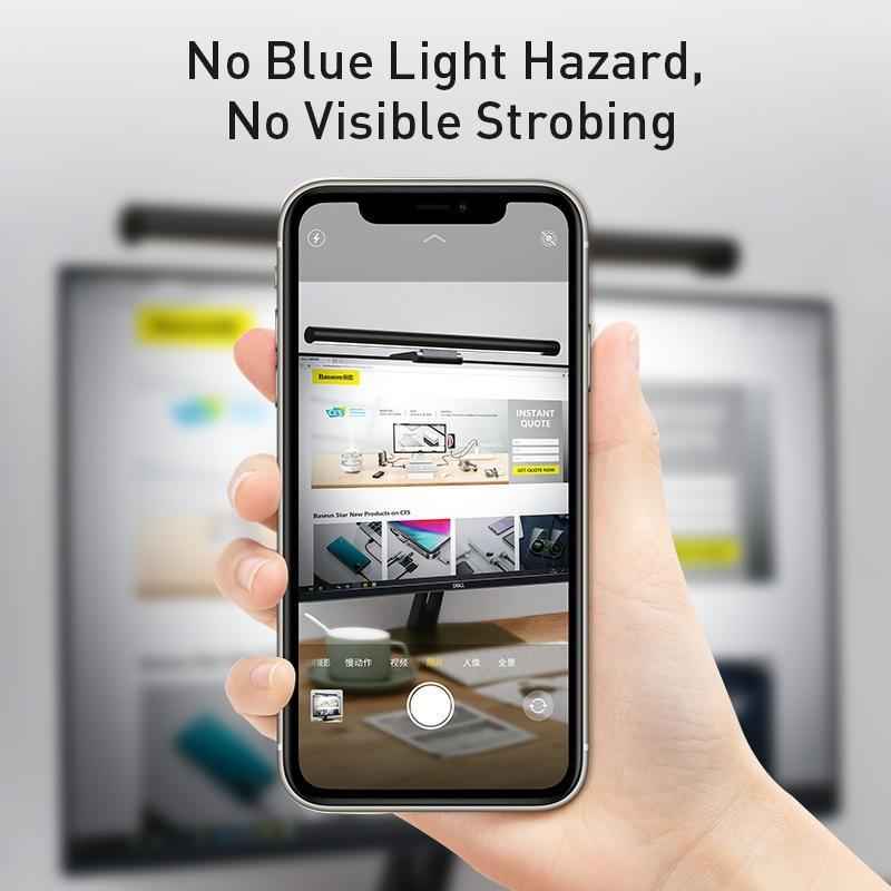 STEVVEX Screenbar LED Desk Lamp PC Computer Laptop Screen Bar Hanging Light Table Lamp Office Study Reading Light For LCD Monitor (Black)