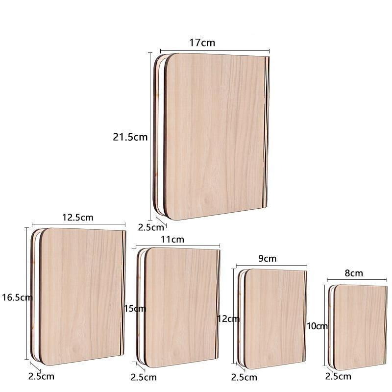 Wood Book Lamp Light USB Rechargeable Foldable Read Lamp LED Magnetic Colorful Dimming Night Light for Home Decor Gift
