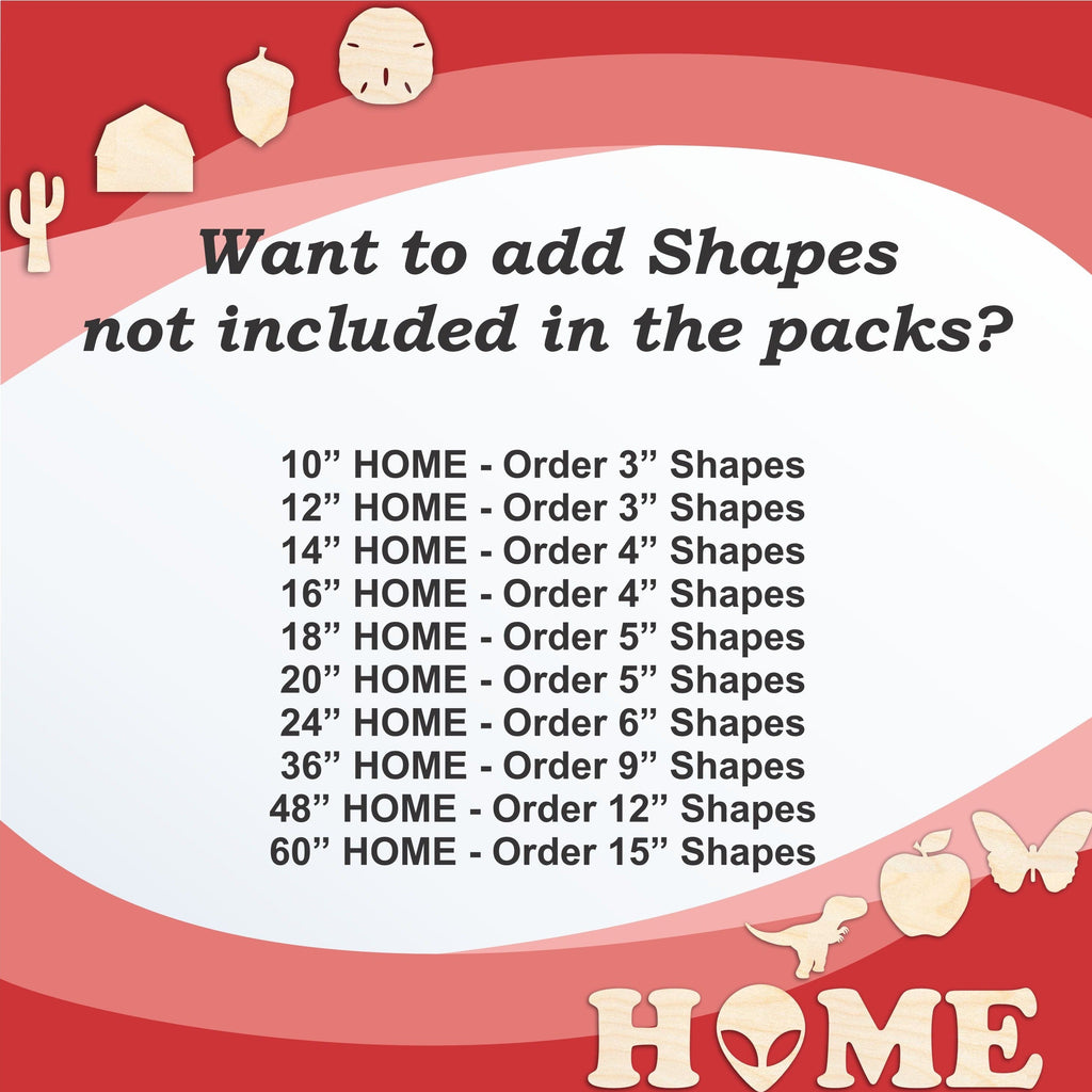Unfinished Wood Interchangeable Home Craft Set - up to 60" DIY