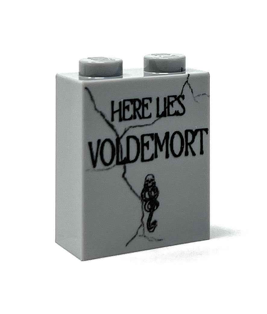 Voldemort Tombstone (Halloween) (1x2x2 Brick) made using LEGO part