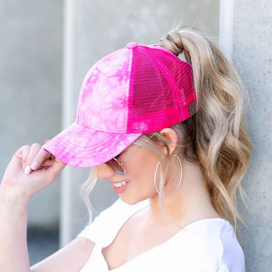 CC Tie Dye Ponytail Caps
