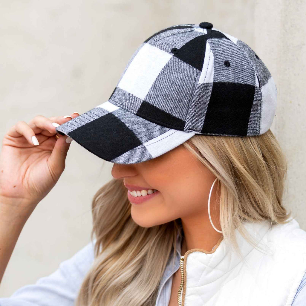 Fall Plaid Ball Caps