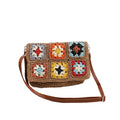 Sylvie Foldover Crochet Woven Crossbody - EveryNest
