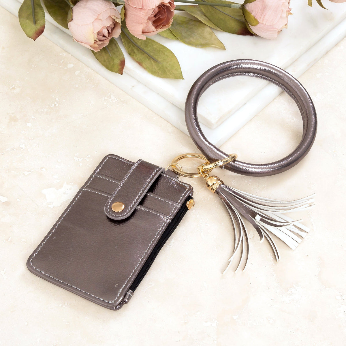 Key Ring ID Wallet Zip Bracelet - EveryNest