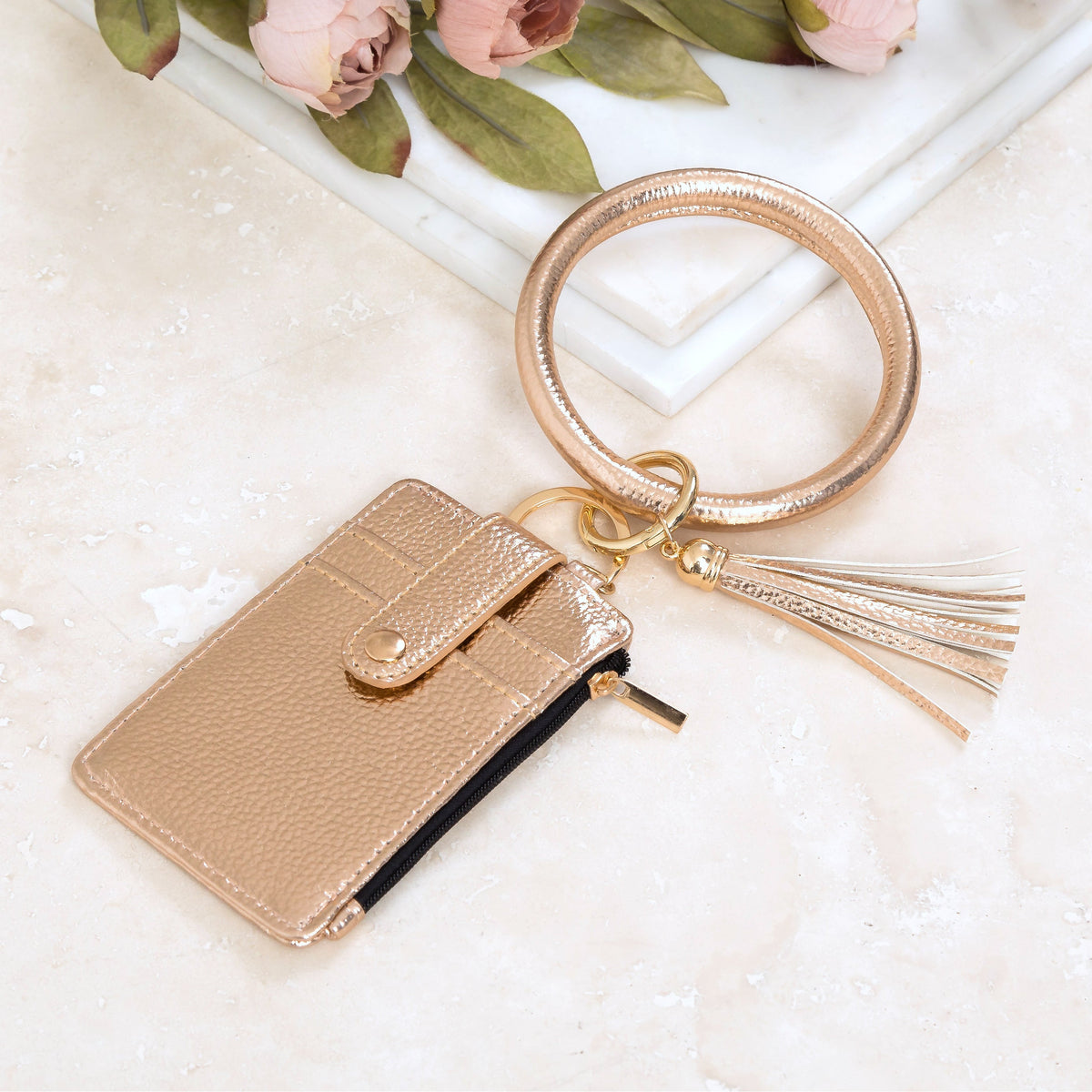 Key Ring ID Wallet Zip Bracelet - EveryNest