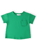 Kelly Green Ruffle Pocket Tee