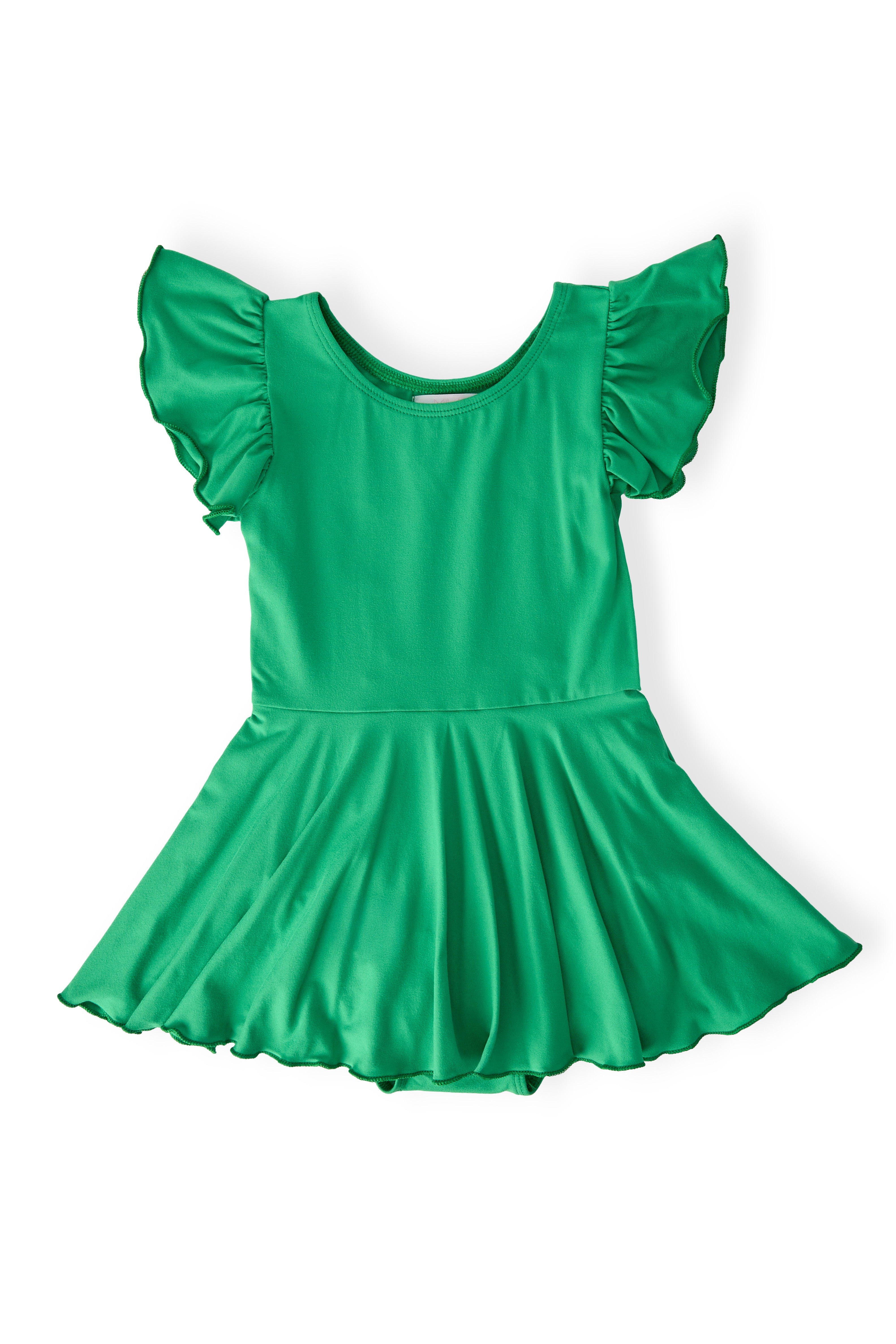 Kelly Green S/S Twirl Leotard