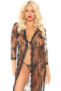 Long Lace Robe Set