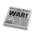 Pearl Harbor Attack WW2 Newspaper (2x2 Tile) made using LEGO part