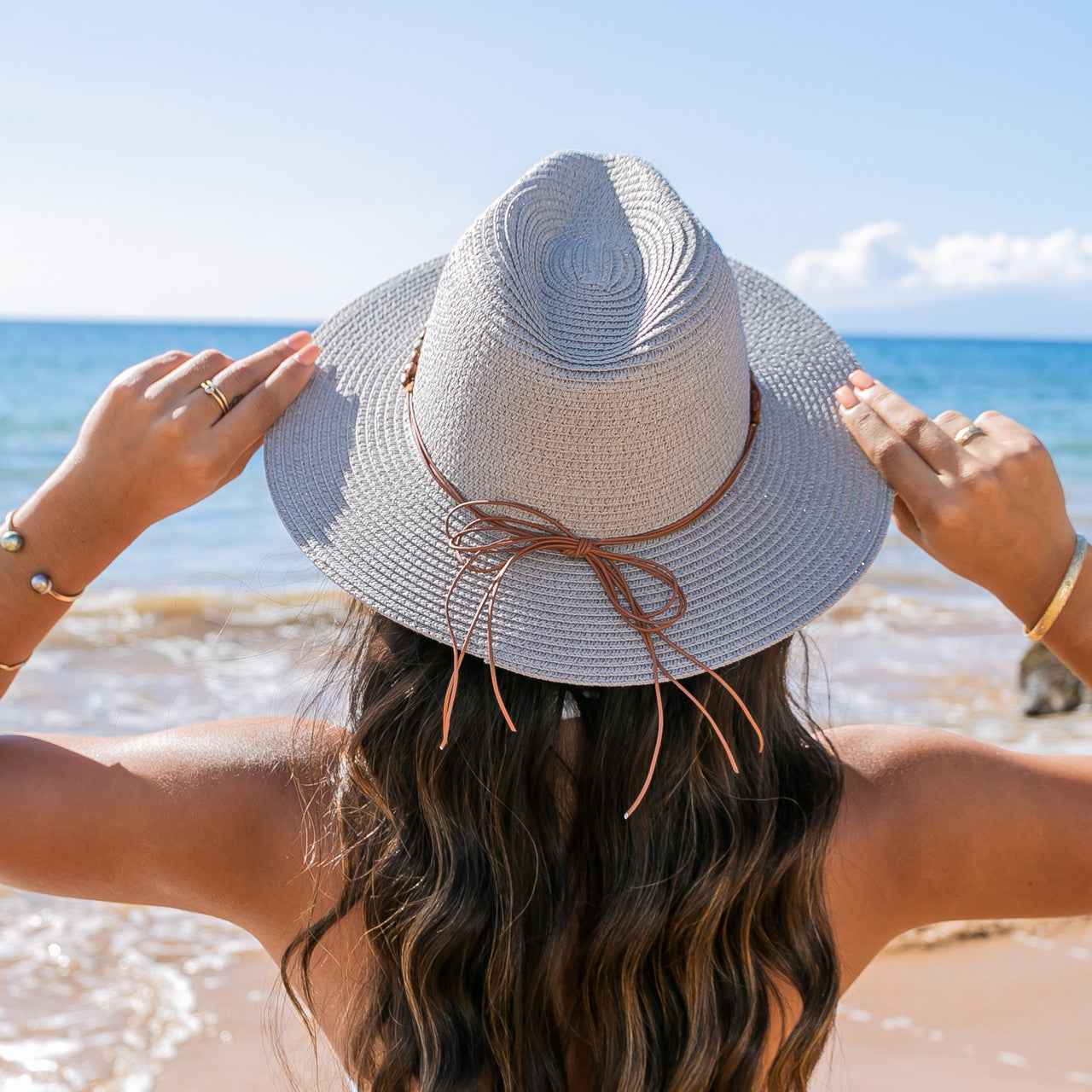 Boho Accent Panama Hat