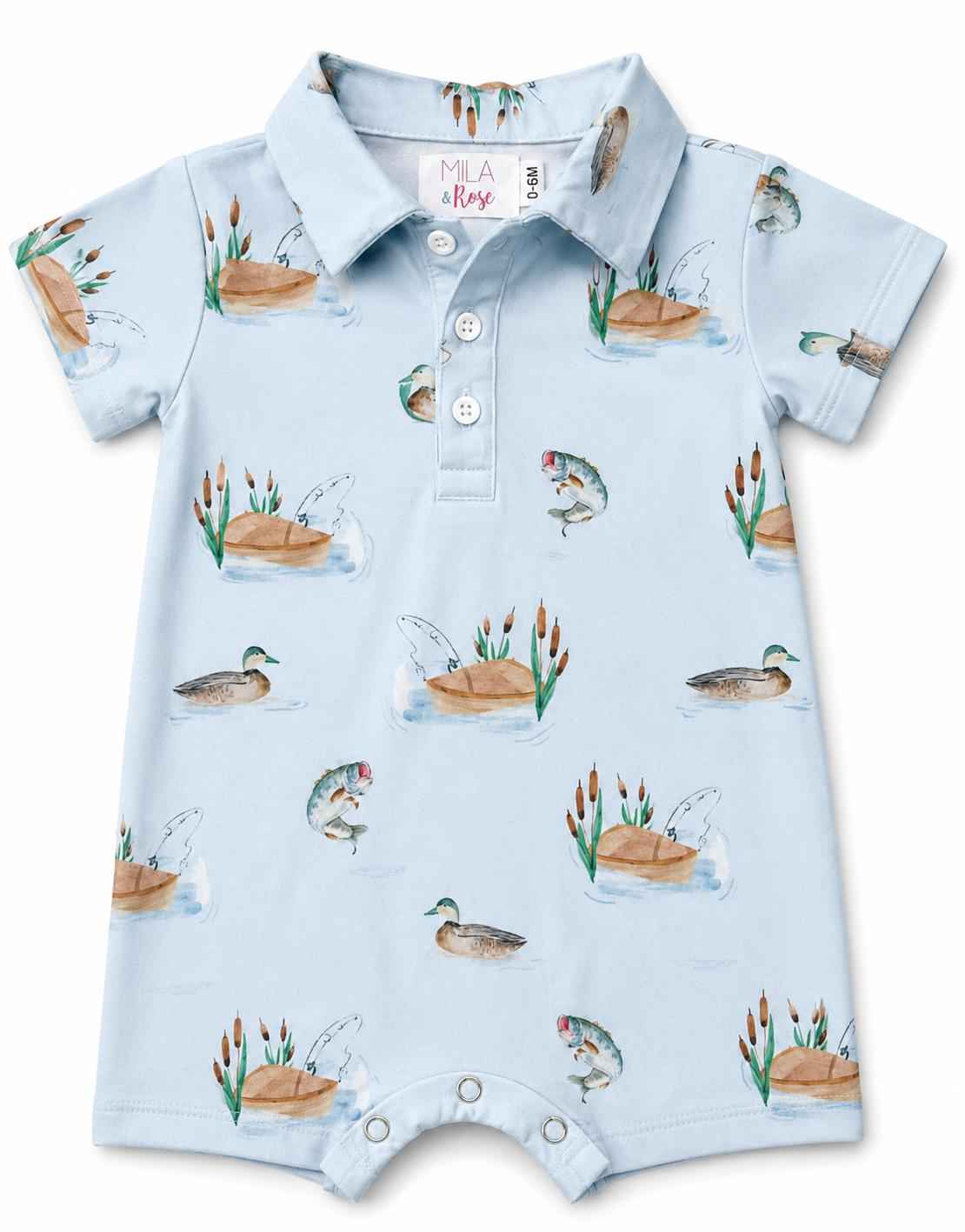 Lake Day Polo Shorty One-Piece
