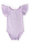 Lavender S/S Flutter Sleeve Leotard