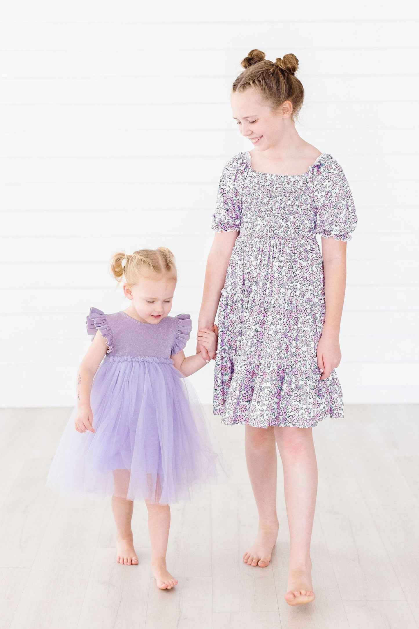 Lovely Lavender Smocked Ruffle Dress