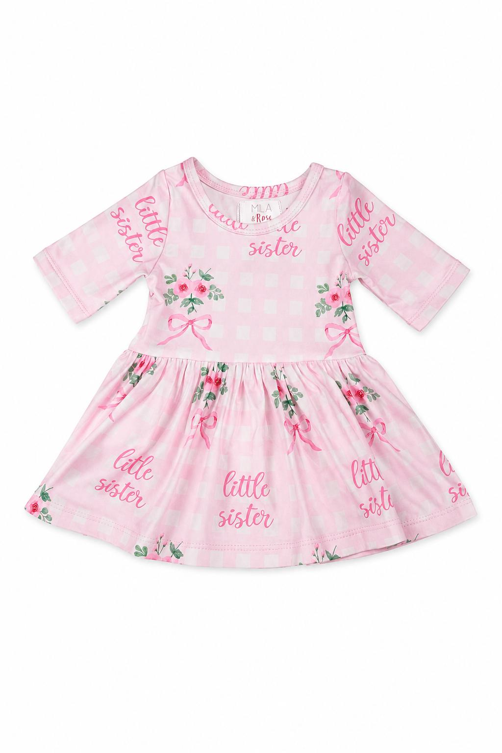 Little Sister Floral 3/4 Twirl Bodysuit
