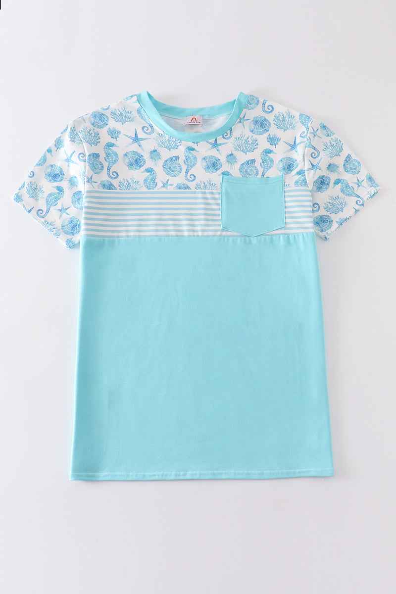 Marine creature print men top