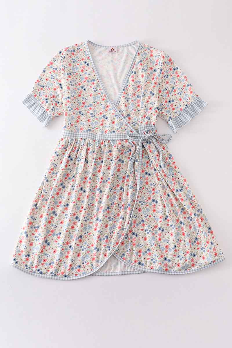 Floral print woman dress