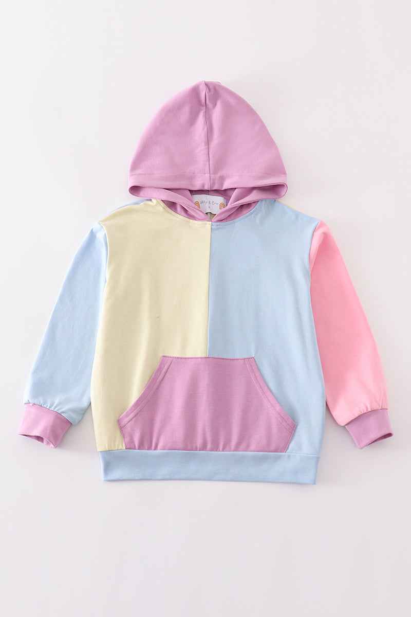 Multicolored blocks mom hoodie mom&me