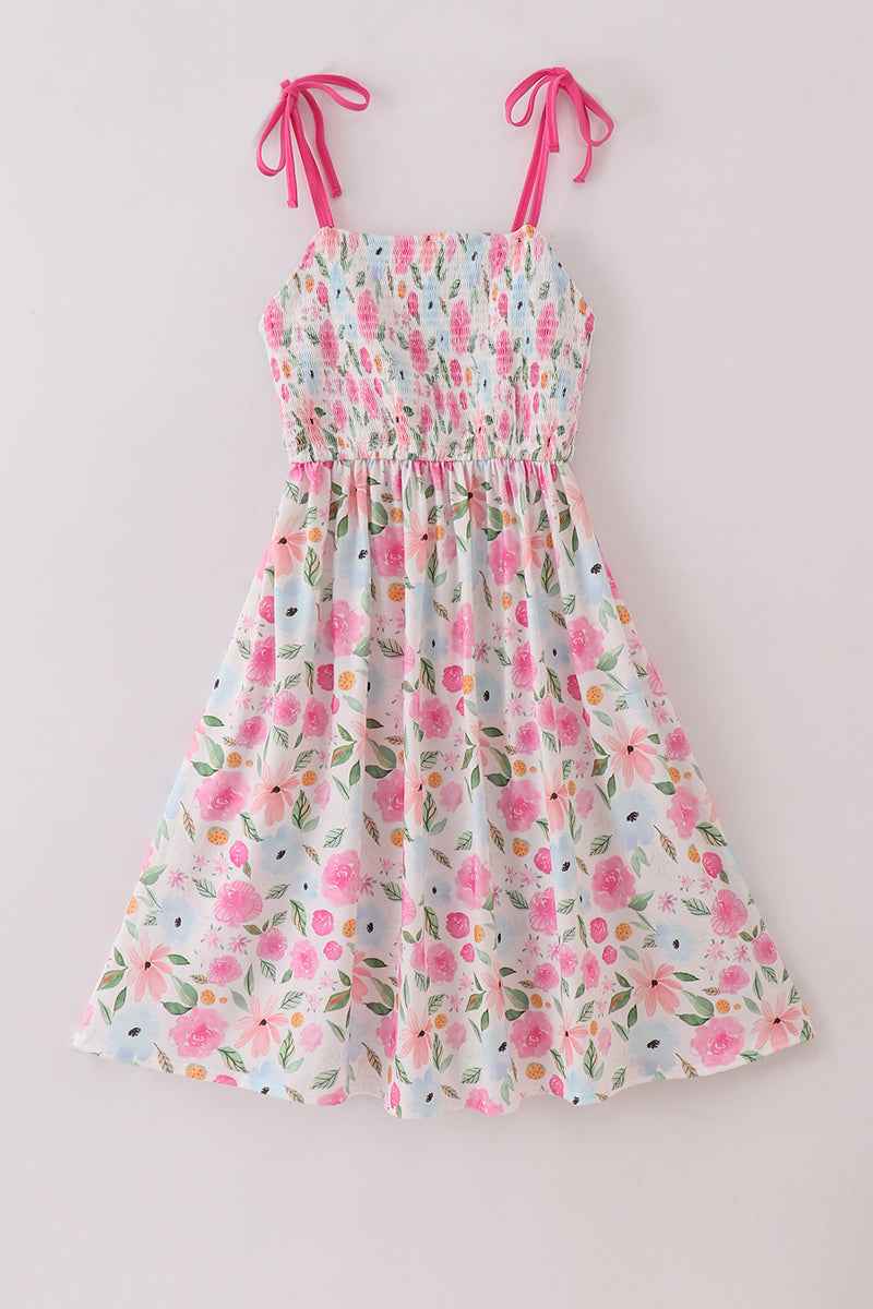 Blossom bliss smocked mom dress