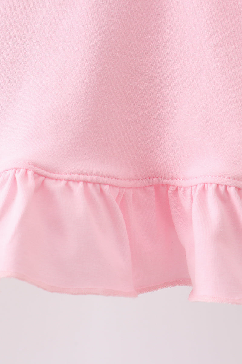 Pink Strawberry Applique Knit Set