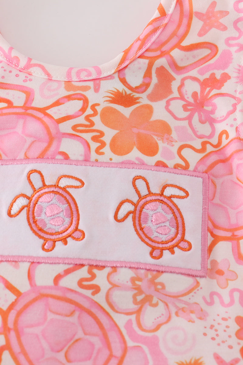 Pink Floral Ruffle Bloomer Set