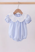 Blue Gingham Lace Bubble