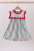 Strawberry Goose Ruffle Ruffle Dress