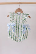 Green Floral Ruffle Bubble